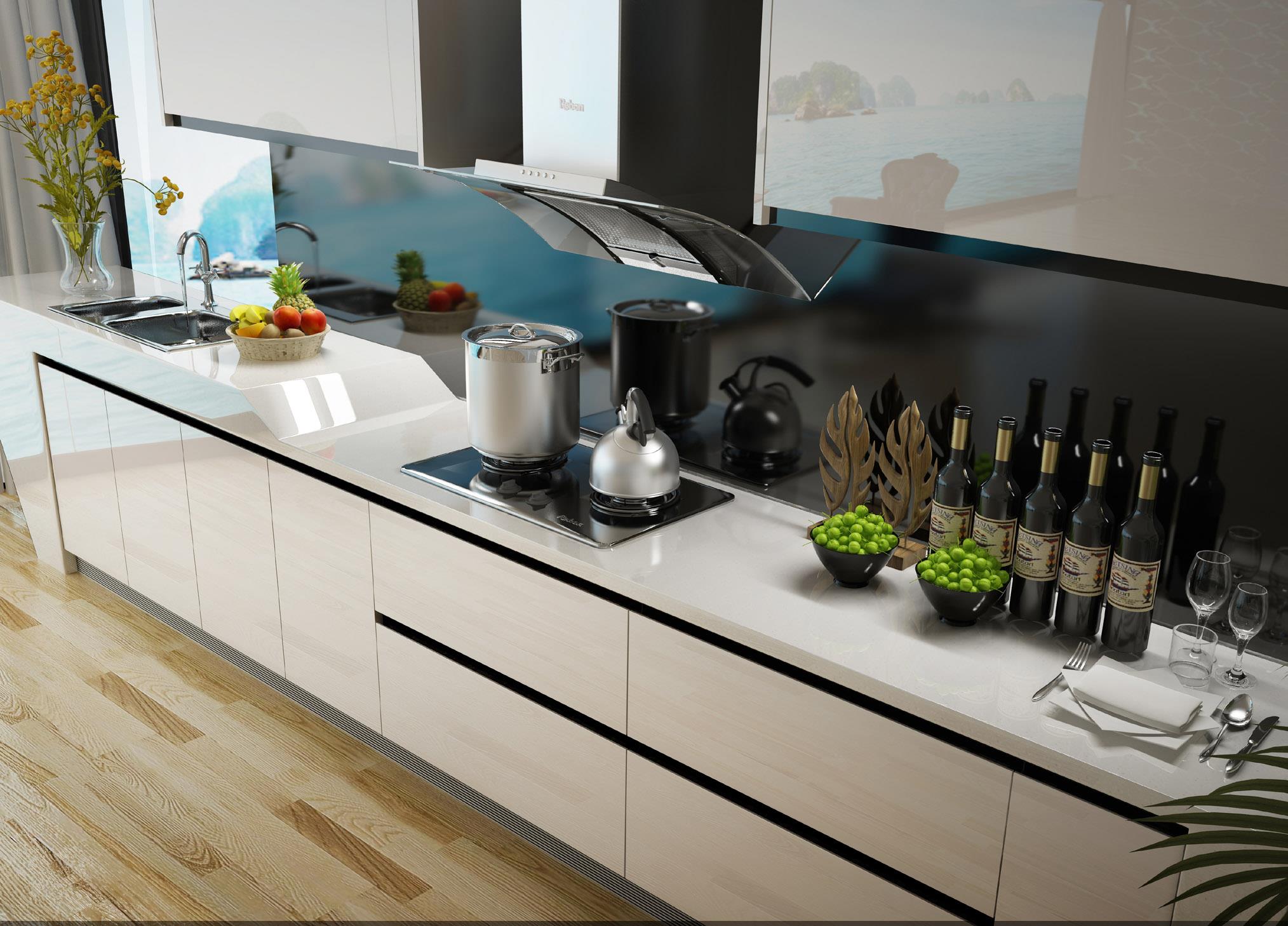 white lacquer kitchen cabinet