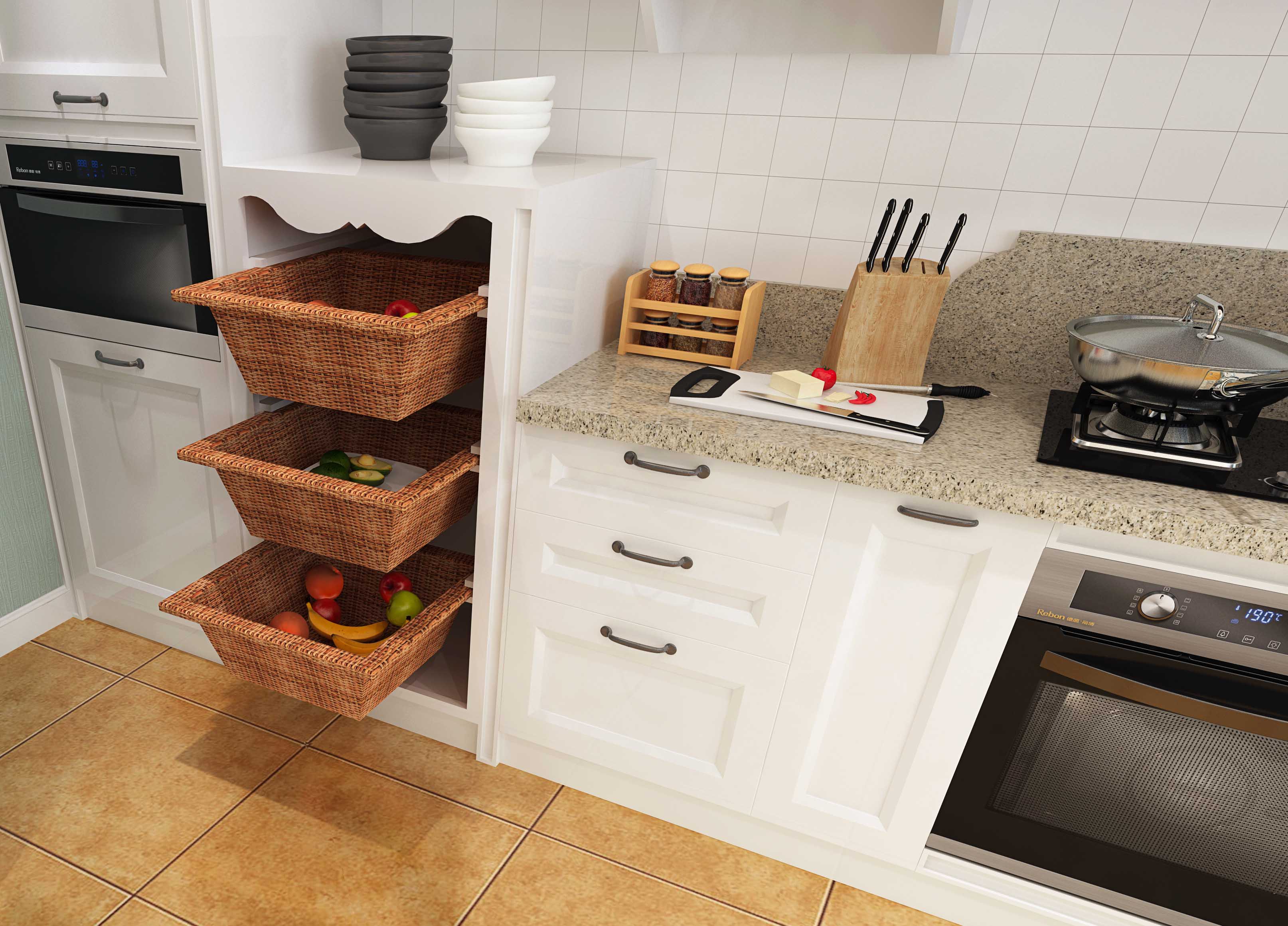 Polyvinyl Chloride Kitchen Cabinet