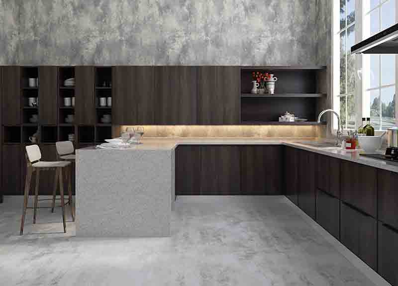 U-shaped modern melamine kitchen cabinet U-shaped modern melamine kitchen cabinet